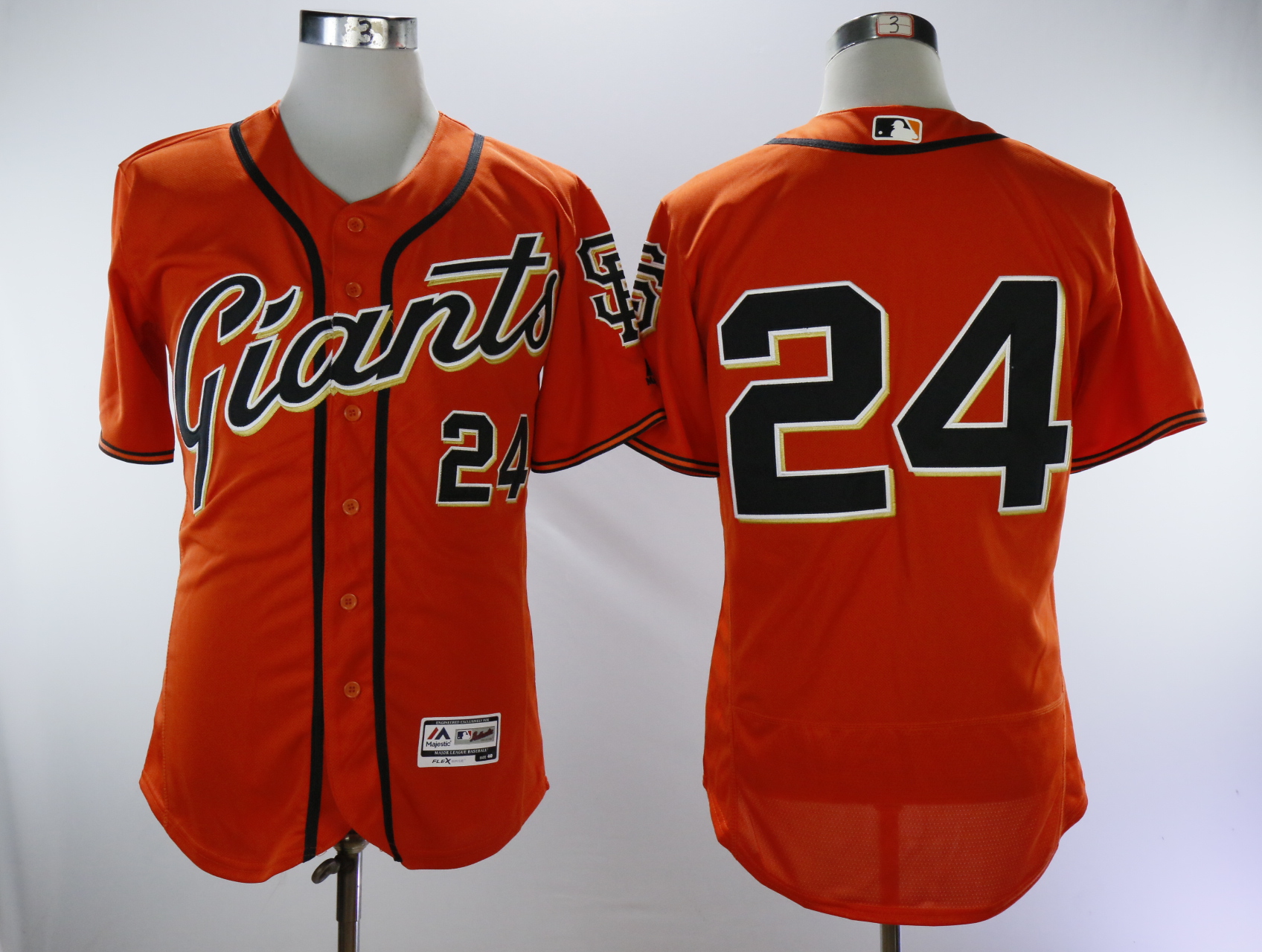 Men San Francisco Giants #24 Mays Orange Throwback Elite MLB Jerseys